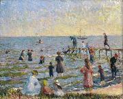 William Glackens Bathing at Bellport, Long Island painting